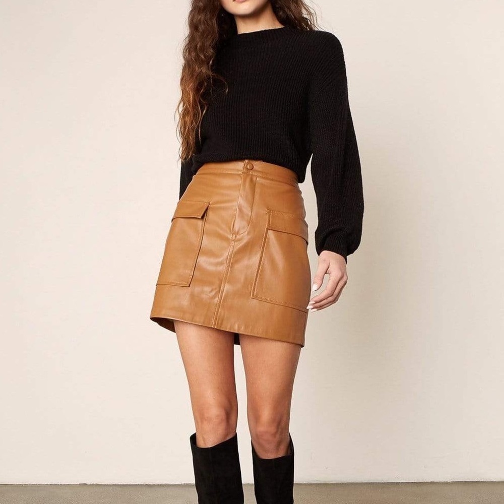 Steve Madden Leather Too Late Skirt / BB Dakota
